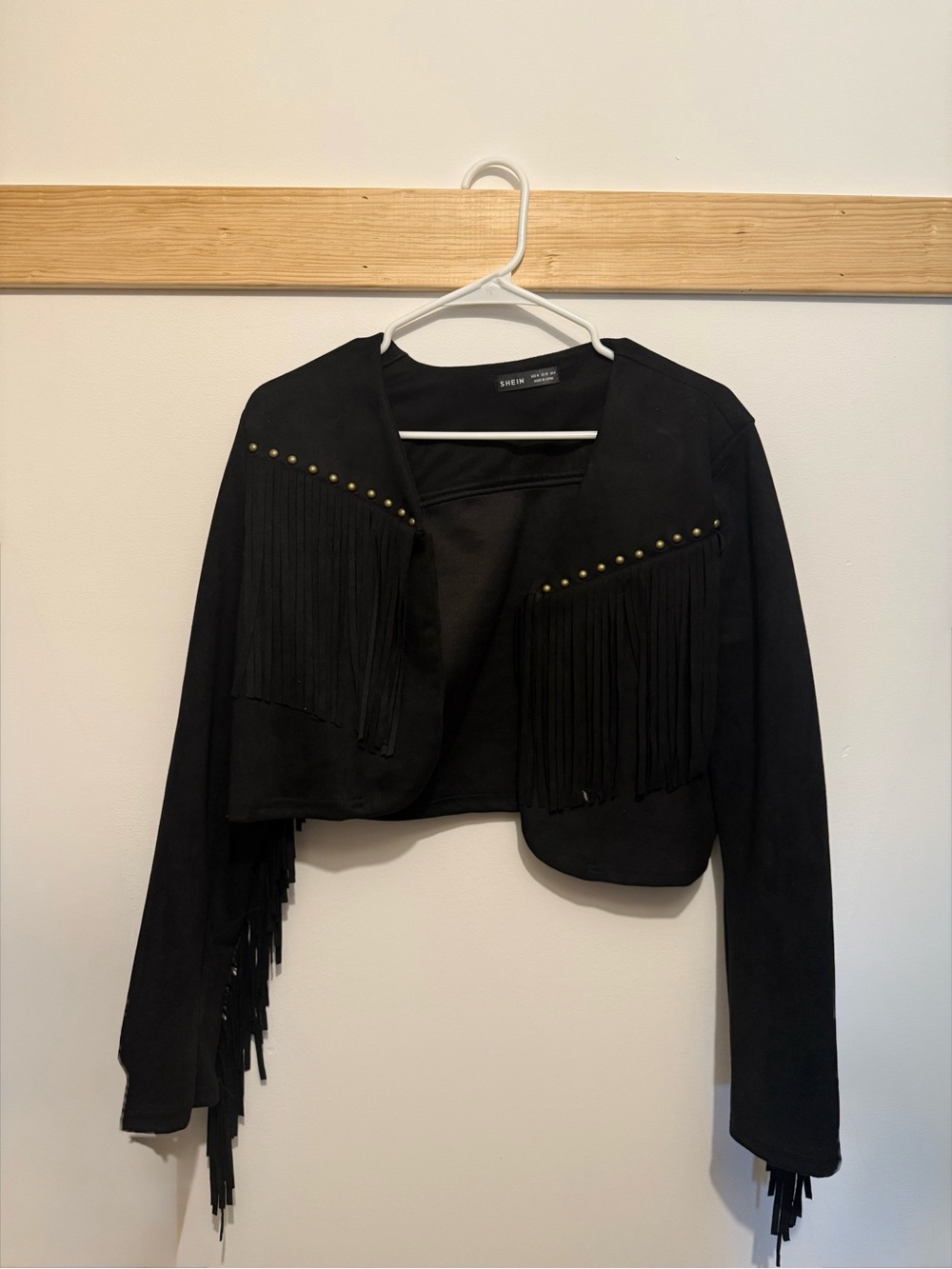 SHEIN Black Fringe Jacket